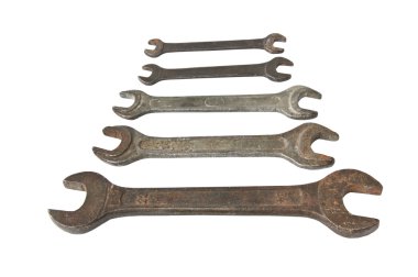 İngiliz anahtarı beyazda izole edildi