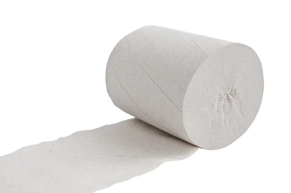Toilettenpapier auf weißem Hintergrund — Stockfoto