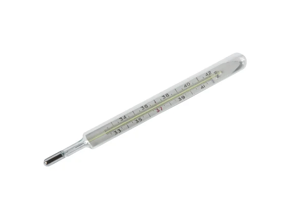 Θερμόμετρο μονωμένο σε λευκό — Φωτογραφία Αρχείου