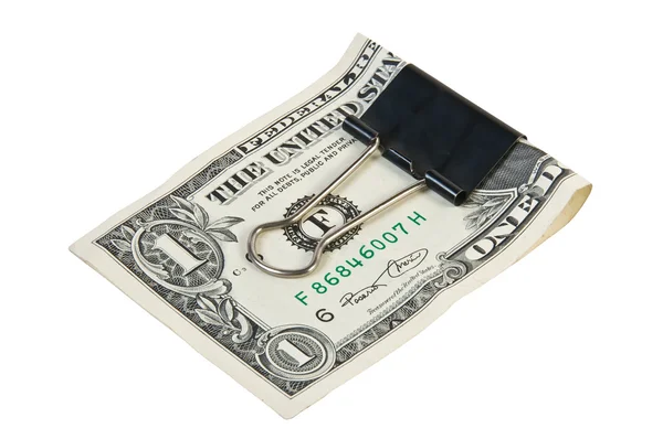One dollar isolated on white — Stock Photo, Image