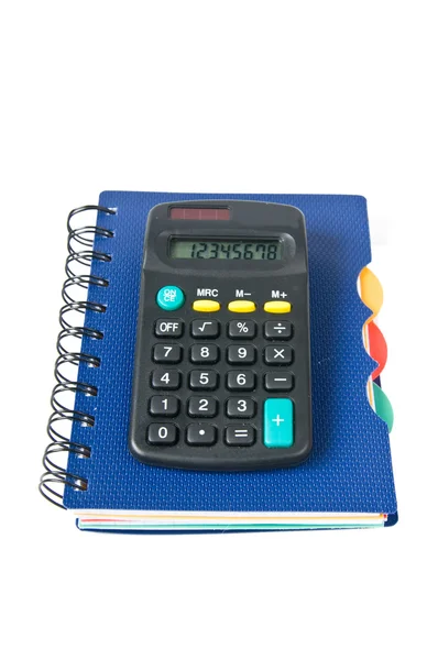 Notatnik i kalkulator — Zdjęcie stockowe