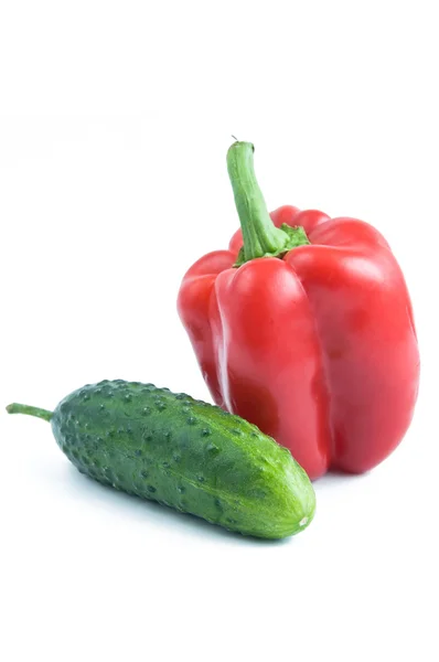 Sweet pepper and cucumber — Stock Photo, Image