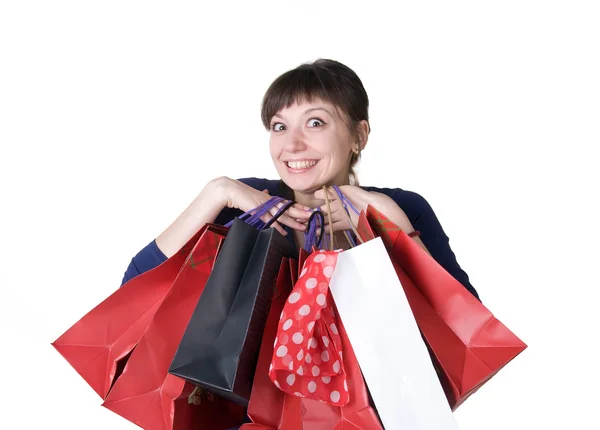 Chica con bolsas —  Fotos de Stock