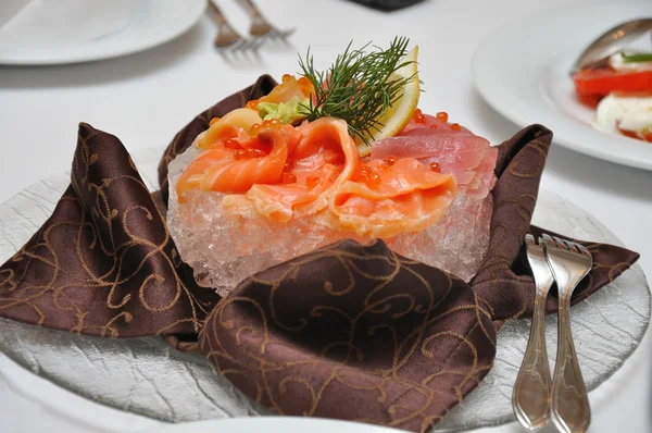 a dish of salmon