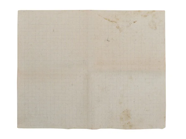 흰 배경으로 분리 된 오래 된 논문 — 스톡 사진