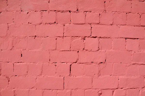 Pared de ladrillo rosa — Foto de Stock