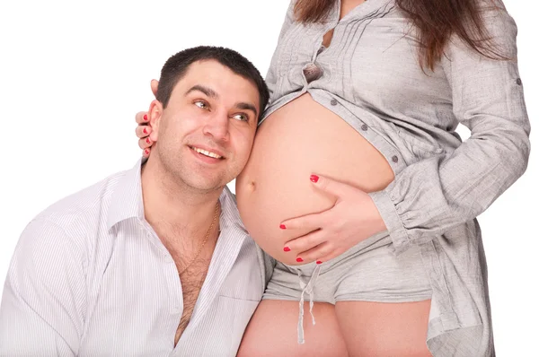 Hombre y mujer embarazada —  Fotos de Stock