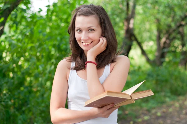 Girl and book Stock Image