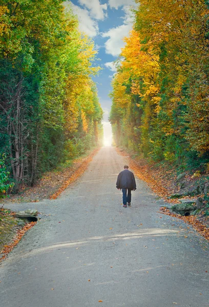 Muž chodí — Stock fotografie