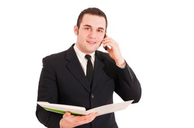 Takım elbiseli adam.