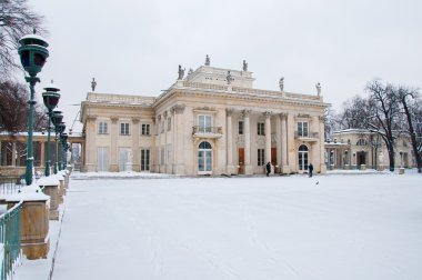 Kışın Łazienki Parkı