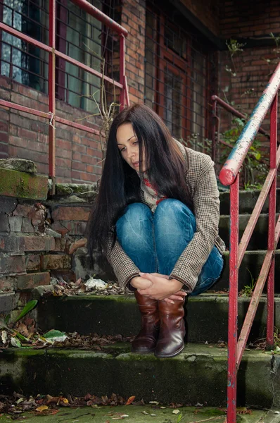 Girl in depression — Stock Photo, Image