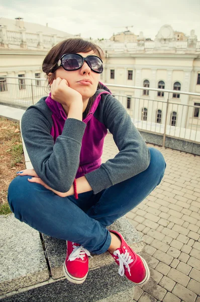 Girl with glasses — Stock Photo, Image