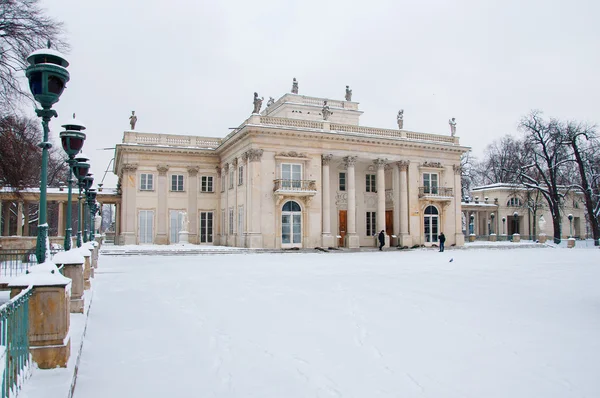 Parco Lazienki in inverno — Foto Stock