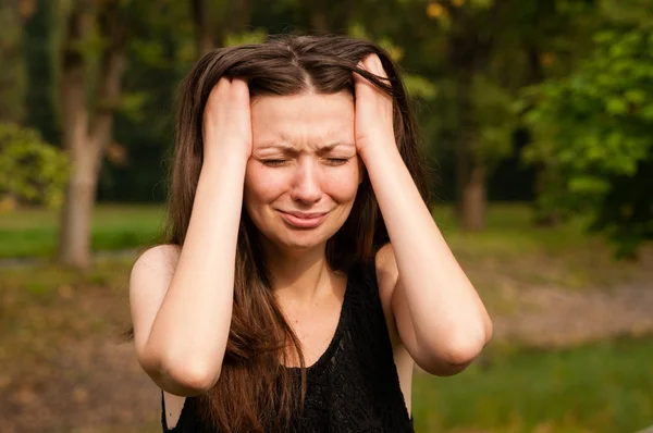 Deprimert jente – stockfoto