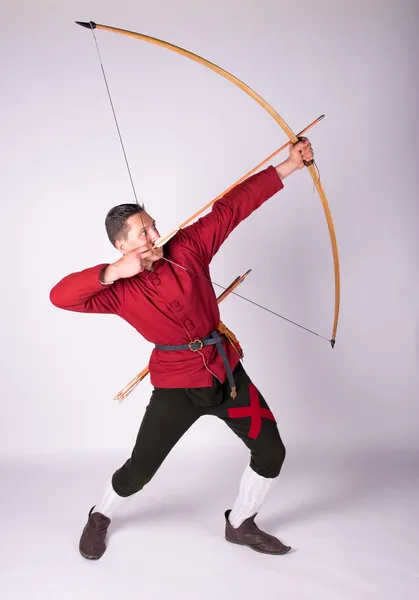 Archer en un traje histórico — Foto de Stock