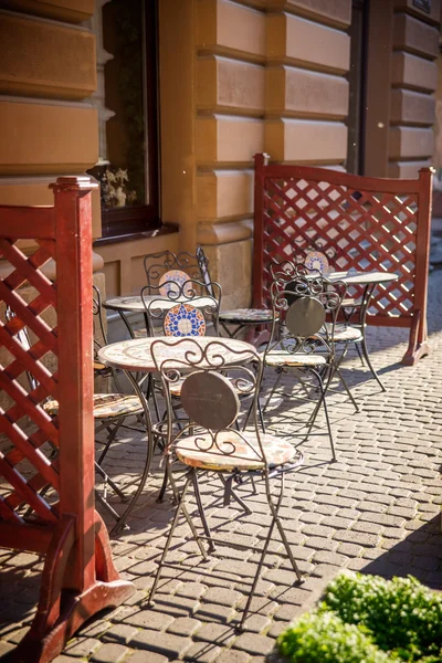 Small cafe in Lviv — Stock Photo, Image