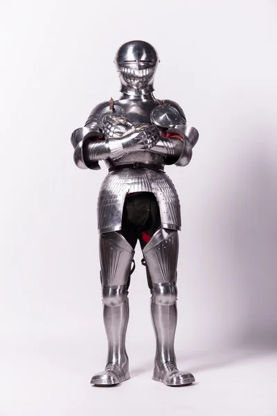 Metal zırhlı şövalye — Stok fotoğraf