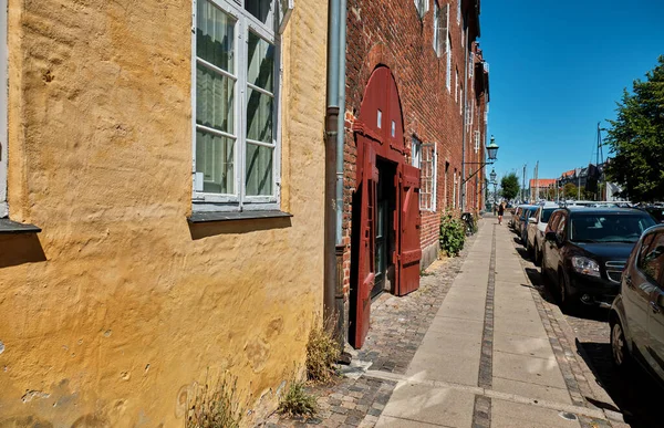 Kopenhag Danimarka Eski Bir Apartman Kaldırım Duvarı — Stok fotoğraf