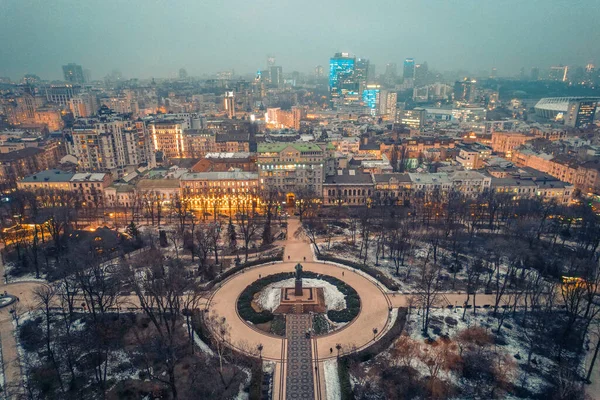 View Shevchenko Park City Center Night Kyiv Ukraine — Stockfoto