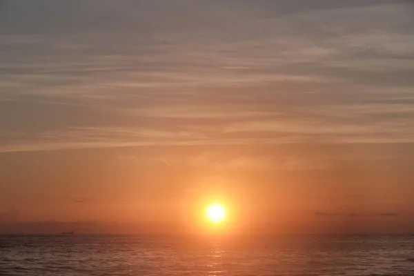 Amanecer Sobre Océano Atlántico Paisaje Marino República Dominicana — Foto de Stock