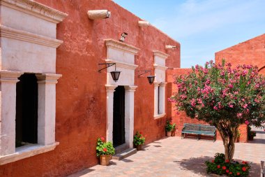 Santa Catalina de Siena Manastırı 'ndaki resim bahçesinde. Rica ederim, Peru..