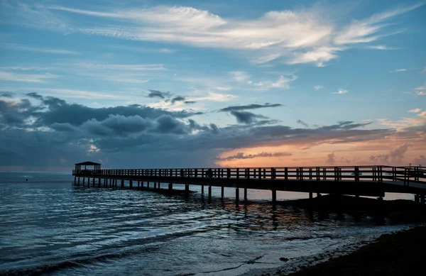 Seascape Pier Atlantic Ocean Early Morning Dominican Republic — Zdjęcie stockowe