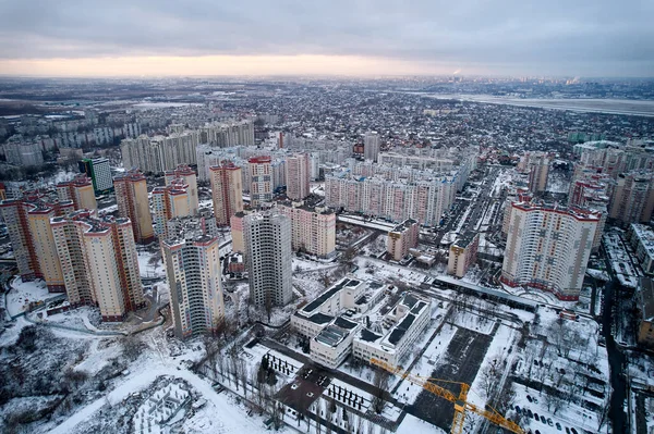 Aerial Photography New Residential Tall Buildings Kyiv — стокове фото
