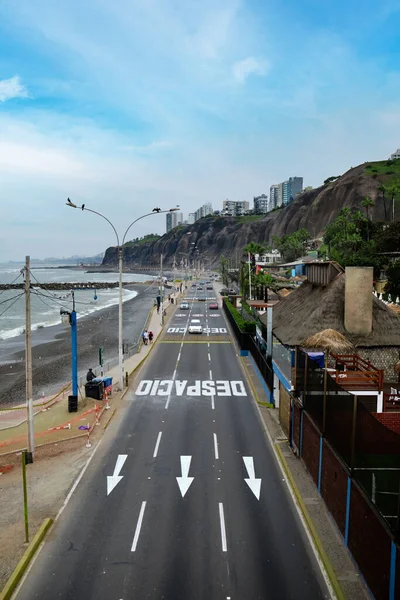 Highway Pacific Ocean Miraflores Area Cityscape Lima Peru — ストック写真