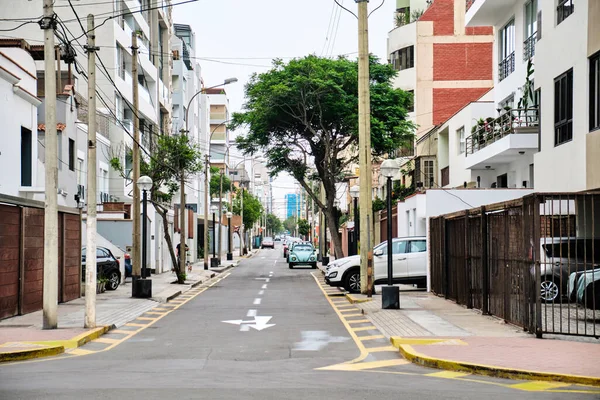 Cozy Streets Residential Buildings Miraflores Area Lima Peru — 图库照片