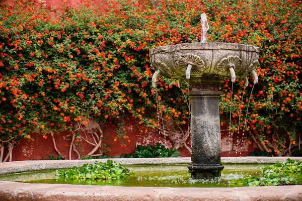 Picturesque Courtyard Monastery Santa Catalina Siena Arequip Peru — Stockfoto