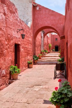 Santa Catalina de Siena Manastırı 'ndaki resim bahçesinde. Rica ederim, Peru..
