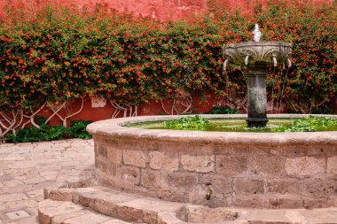 Santa Catalina de Siena Manastırı 'ndaki resim bahçesinde. Rica ederim, Peru..