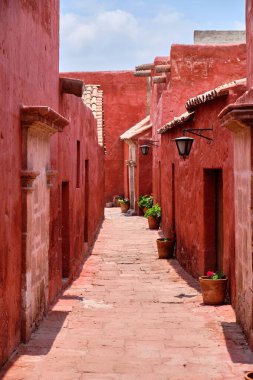 Santa Catalina de Siena Manastırı 'ndaki resim bahçesinde. Rica ederim, Peru..