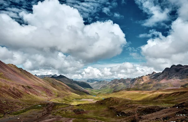 Beautiful Valley Mountains Picturesque Landscape Peruvian Andes — 스톡 사진
