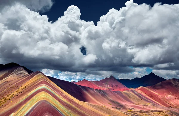Vinicunca Mountain Andes Peru Rainbow Mountain Mountain Landscape — Foto Stock