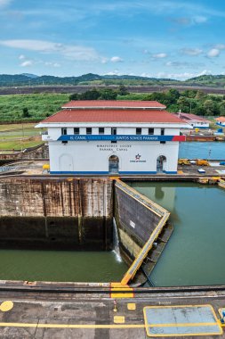 Panama City, Republic of Panama - January 16, 2022: Gateways of the Panama Canal.