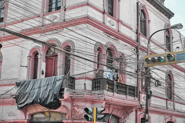 Lima Peru Janeiro 2022 Arquitetura Histórica Abandonada Centro Cidade Velha — Fotografia de Stock