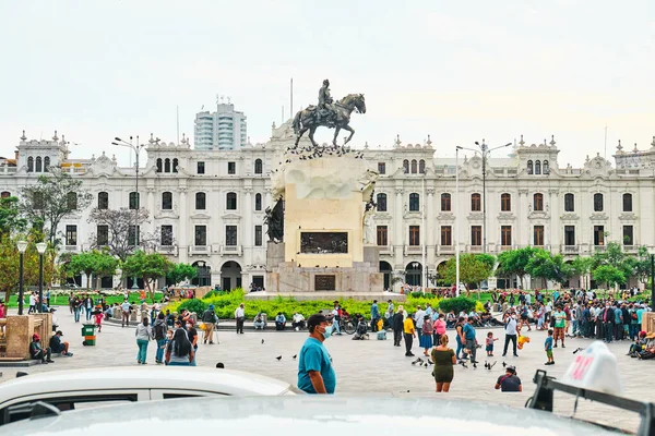 Lima Peru Janeiro 2022 Plaza San Martin Dos Espaços Públicos — Fotografia de Stock