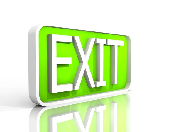 Illustration av en isolerad exit tecken — Stockfoto