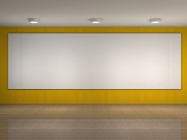 büyük çerçeve ile bir müze çizimi