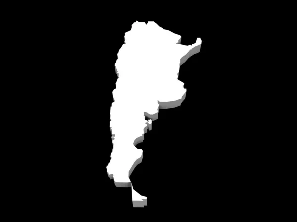 阿根廷地图的例证 — 图库照片