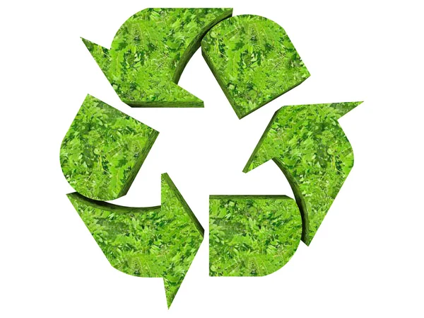 Illustration of a vegetation recycle symbol — Stock Photo, Image