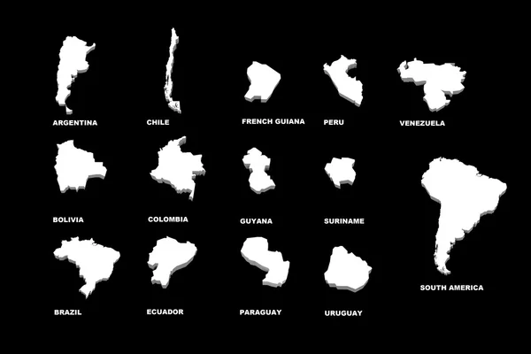 Un'illustrazione delle mappe sudamericane — Foto Stock