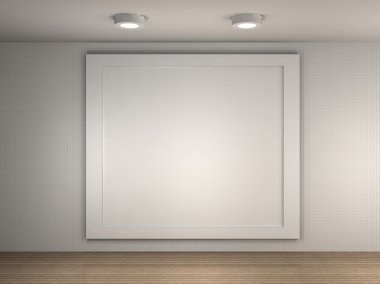 bir örnek büyük bir çerçeve ile boş bir Galeri