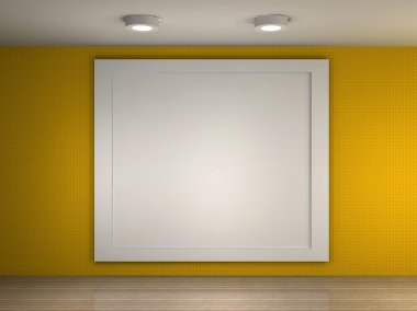 bir örnek büyük bir çerçeve ile boş bir Galeri