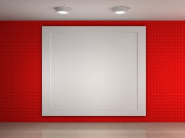 bir örnek büyük bir çerçeve ile boş bir Galeri