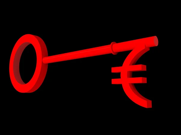 Ilustración de una clave para el éxito de la versión en euros —  Fotos de Stock