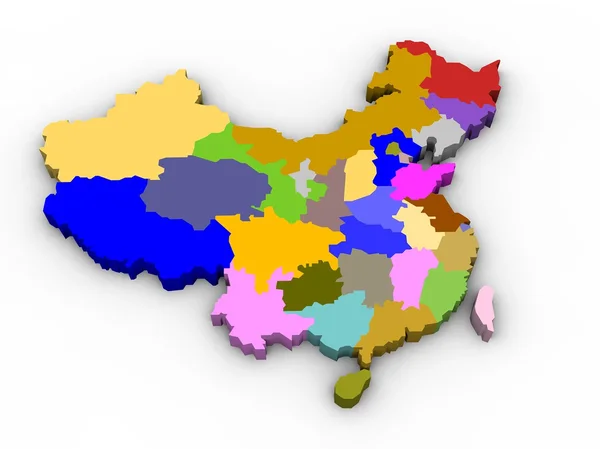 Ілюстрація провінцій Китаю — стокове фото