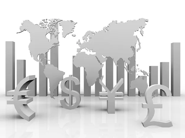 Иллюстрация торговых валют по всему миру Лицензионные Стоковые Изображения